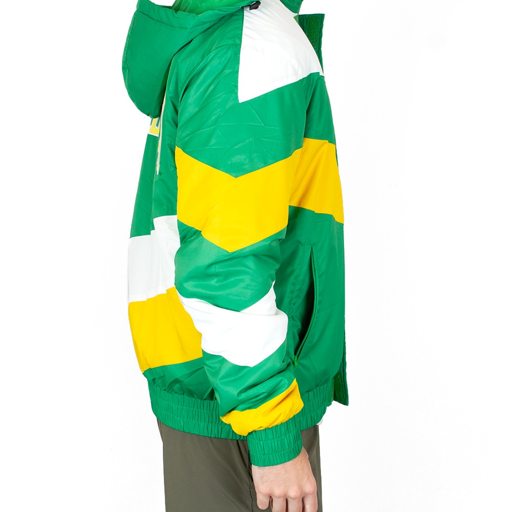 Interlocking UO, Green, Coat/Jacket, Polyester, Men, Unisex, Football, Homefield, Retro Style, Arched Oregon, Full Zip, 923546